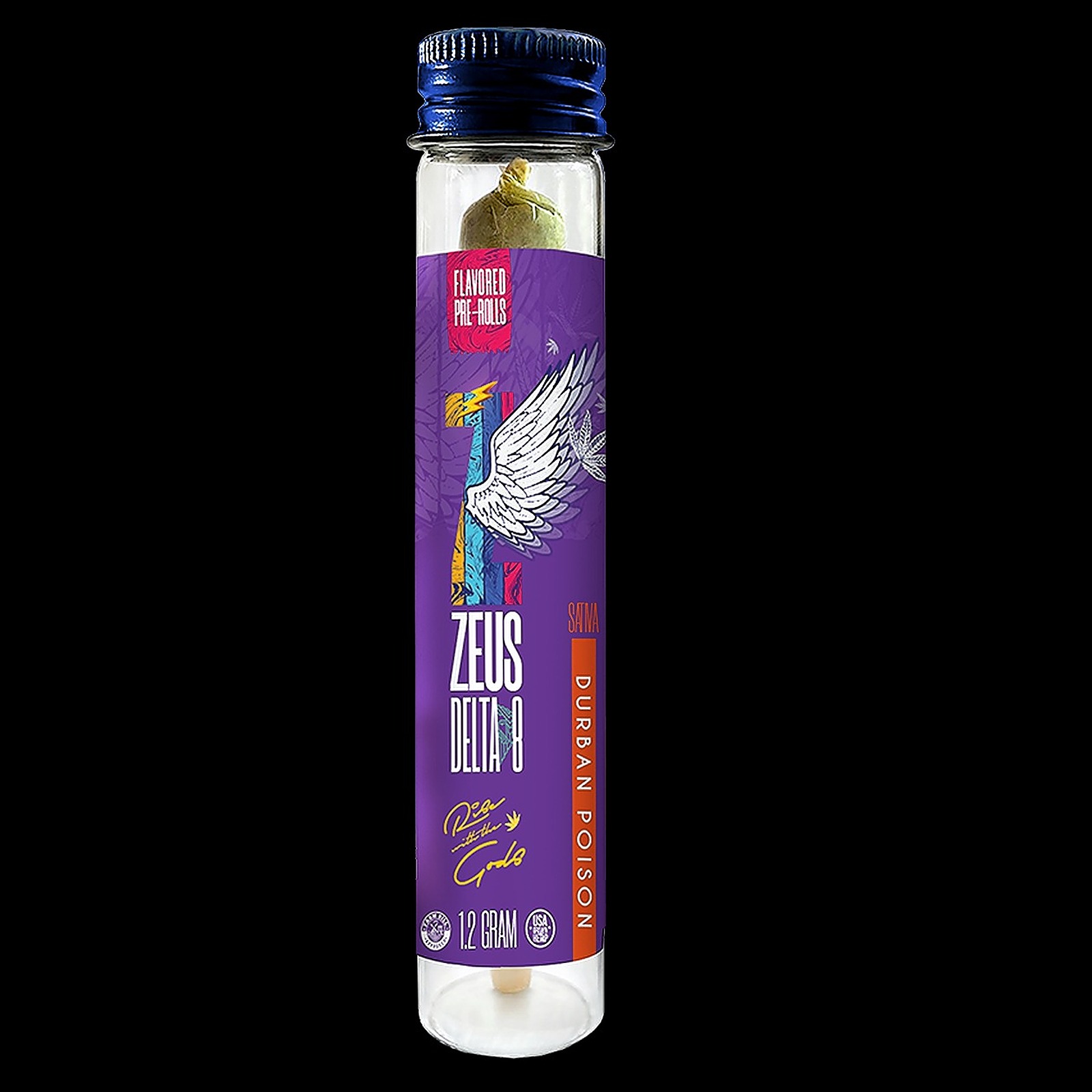 Zeus Delta 8 Pre-rolls 1.2g - Durban Poison